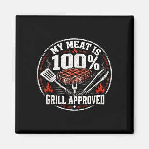 Vlees is 100% goedgekeurd voor de grill grappige b magneet