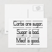 Vlees is goed briefkaart (Voorkant / Achterkant)