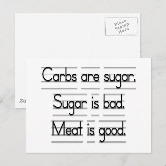 Vlees is goed briefkaart (Voorkant / Achterkant)