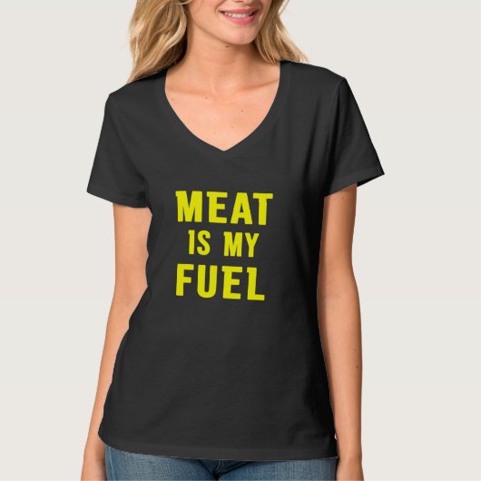 Vlees Is Mijn Brandstof T-shirt (Voorkant)