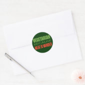 Vlees is moord - anti-vlees ronde sticker (Envelop)