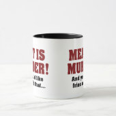 Vlees is moord. En ja, daar zou ik graag een feest Mok (Midden)