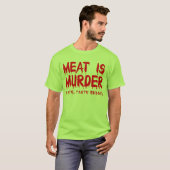 Vlees is Moord Grappige T-Shirt Humor (Voorkant volledig)