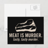 Vlees is moord. Smakelijke, smakelijke moordzaak B Briefkaart (Voorkant / Achterkant)