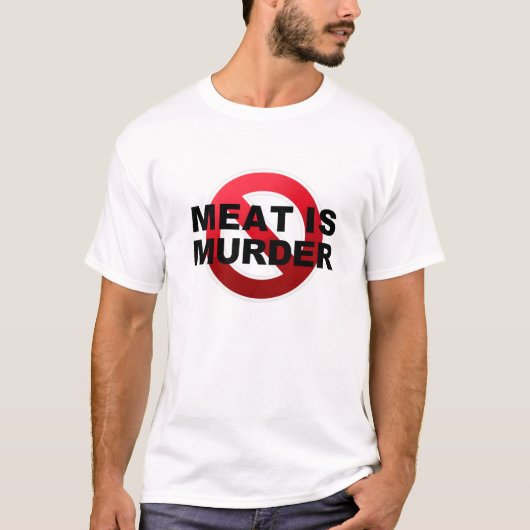 Vlees is moord t-shirt (Voorkant)