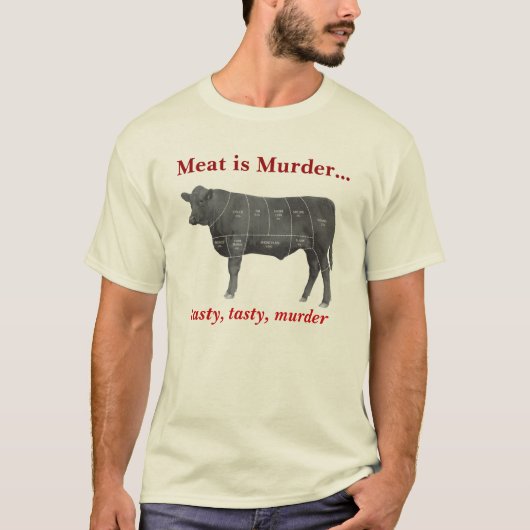 Vlees is Murder - Angus T-shirt (Voorkant)