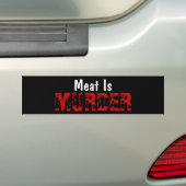 Vlees is MURDER-Bumpersticker Bumpersticker (Op auto)