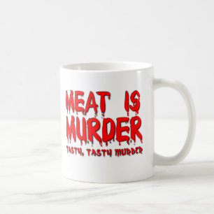 Vlees is Murder Funny Mug Humor Koffiemok