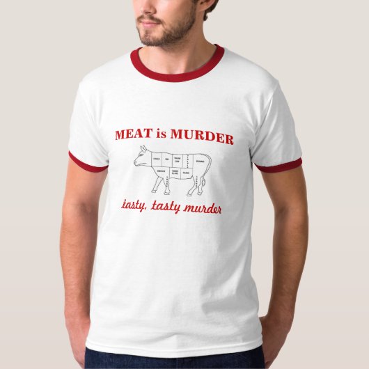 VLEES is MURDER, smaakvol, smaakvol... T-shirt (Voorkant)