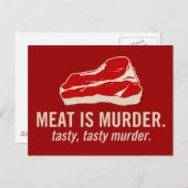 Vlees is Murder, smerig moord Briefkaart (Voorkant / Achterkant)