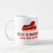 Vlees is Murder, smerig moord Koffiemok (Links)