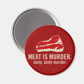 Vlees is Murder, smerig moord Magneet (Voorkant / Achterkant)