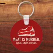 Vlees is Murder, smerig moord Sleutelhanger (Voorkant)