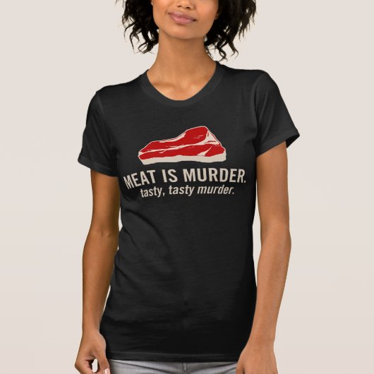 Vlees is Murder, smerig moord T-shirt (Voorkant)