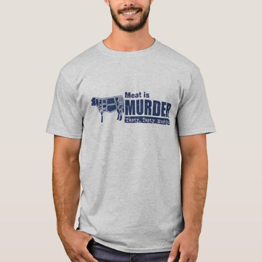 Vlees is Murder T-shirt (Voorkant)