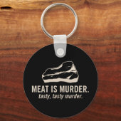 Vlees is Murder. Tasty Murder Sleutelhanger (Voorkant)