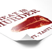 Vlees is smerig Murder Foto Afdruk (Hoek)