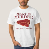 Vlees is smerig Murder T-shirt (Voorkant)