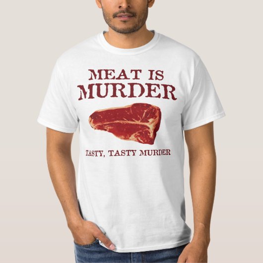 Vlees is smerig Murder T-shirt (Voorkant)