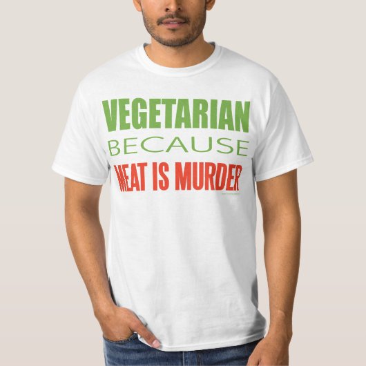 Vlees is vermoord - antivlees t-shirt (Voorkant)
