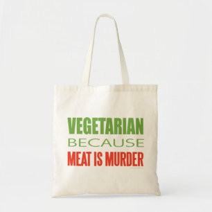 Vlees is vermoord - antivlees tote bag