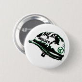 Vlees is vermoord ronde button 5,7 cm (Voorkant /achterkant)