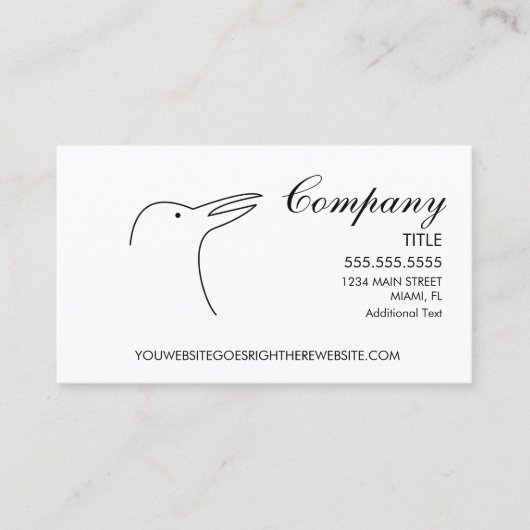 Vlees Logo Eenvoudig Visitekaartje (Voorkant)