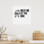 VLEES ME OP DE BBQ POSTER (Keuken)
