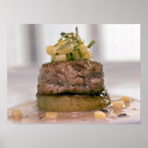 Vlees met uien poster