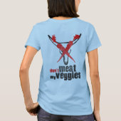 Vlees mijn Veggies niet T-shirt (Achterkant)