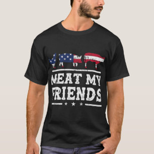 Vlees Mijn Vrienden Grillen Pitmaster Smoker Grill T-shirt