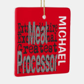 Vlees Processor Extraordinaire CUSTOM Keramisch Ornament (Rechts)