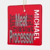 Vlees Processor Extraordinaire CUSTOM Keramisch Ornament (Links)