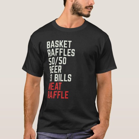 Vlees Raffle Buffel Vlees Raffles WNY Minnesota T-shirt (Voorkant)