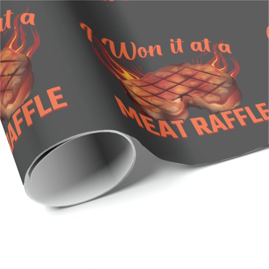 Vlees Raffle Winner BBQ Steak Butcher Minnesota Cadeaupapier (Rol Hoek)