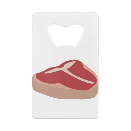 Vlees Rauwe Steak Vers eiwithoudende varkens Chop Creditkaart Flessenopener (Achterkant)