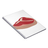 Vlees Rauwe Steak Vers eiwithoudende varkens Chop  Notitieboek (Rechterzijde)