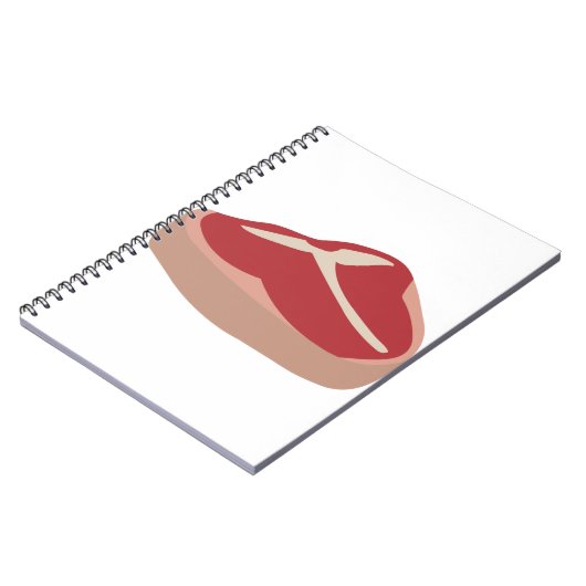 Vlees Rauwe Steak Vers eiwithoudende varkens Chop Notitieboek (Linkerzijde)