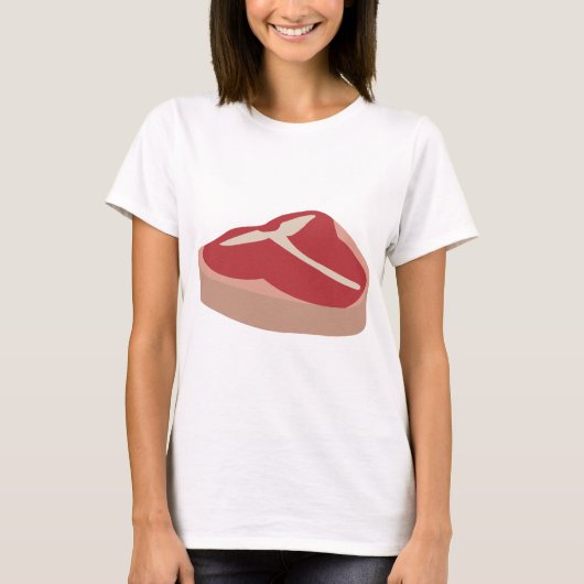 Vlees Rauwe Steak Vers eiwithoudende varkens Chop  T-shirt (Voorkant)