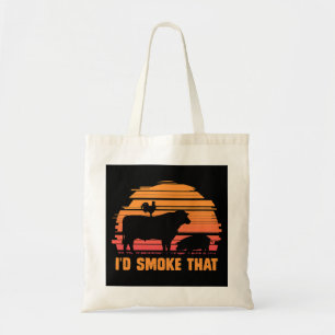 Vlees Roken Barbecue Chef Steak Grilling BBQ Tote Bag