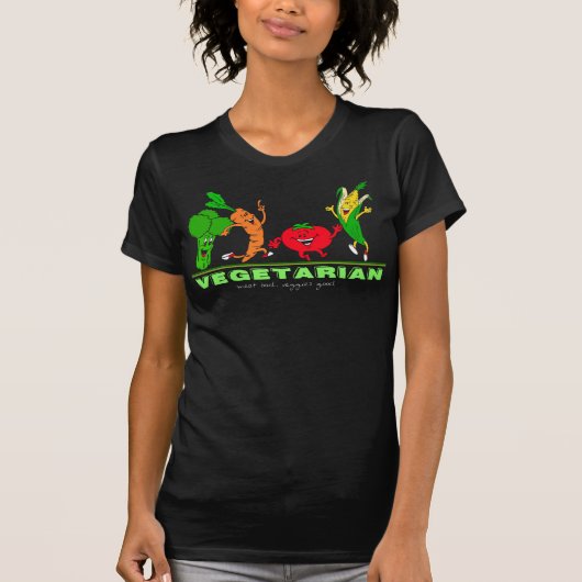 Vlees slecht, groenten goed t-shirt (Voorkant)