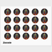 Vlees Spiesjes BBQ Kook Uit Feest Ronde Sticker (Vel)