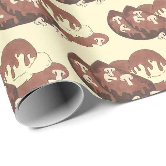 Vlees van gebroken aardappelen met gehakte paddens cadeaupapier (Rol Hoek)