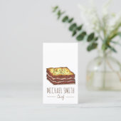 Vlees van Lasagna Lasagna Italiaans restaurantrest Visitekaartje (Staand voorkant)