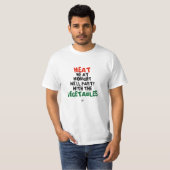 Vlees van mij en groenten t-shirt (Voorkant volledig)