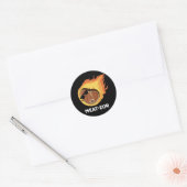 Vlees van schimmels Steak Pun Dark BG Ronde Sticker (Envelop)