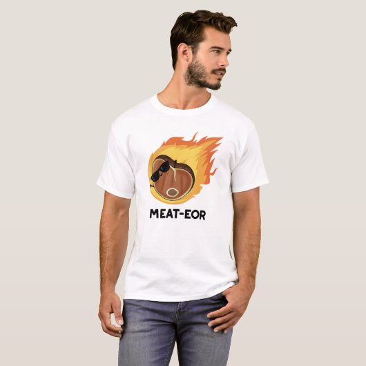Vlees van schimmels Steak Pun T-shirt (Voorkant volledig)