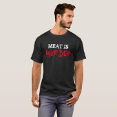 VLEES VAN Shirt VAN vegetariërs IS MURDER T-shirt (Voorkant volledig)