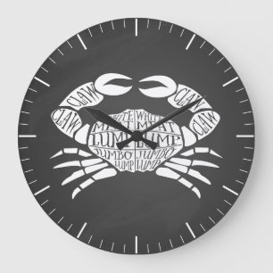 Vlees van slagerenkap snijdt klokkraan zeevis grote klok