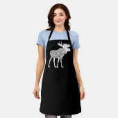 Vlees van slagerschema's snijdt klokjachtmazen schort (Gedragen)